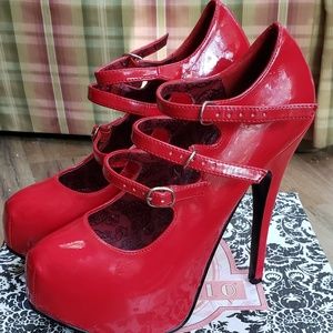 Red bordello shoes
